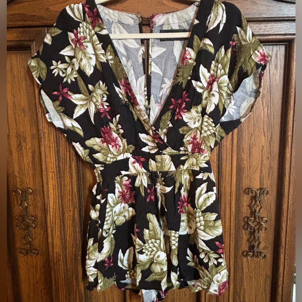 Tropical printed Romper